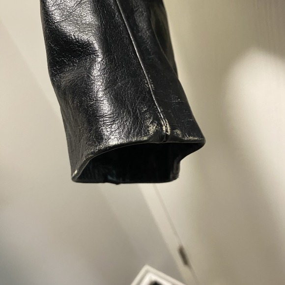 Nwt Women's‎ Re/done Brand Distressed Italian Leather Moto Black Jacket S $1250 - Picture 5 of 16